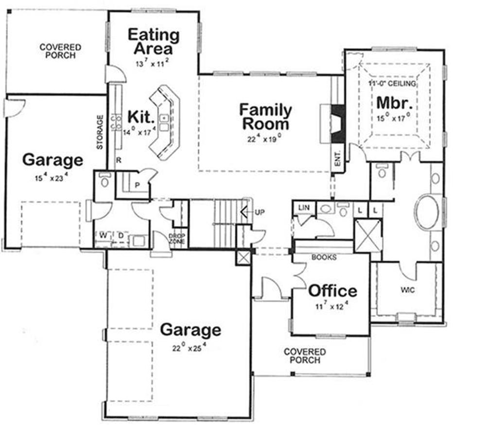 120-2176 house plan first floor