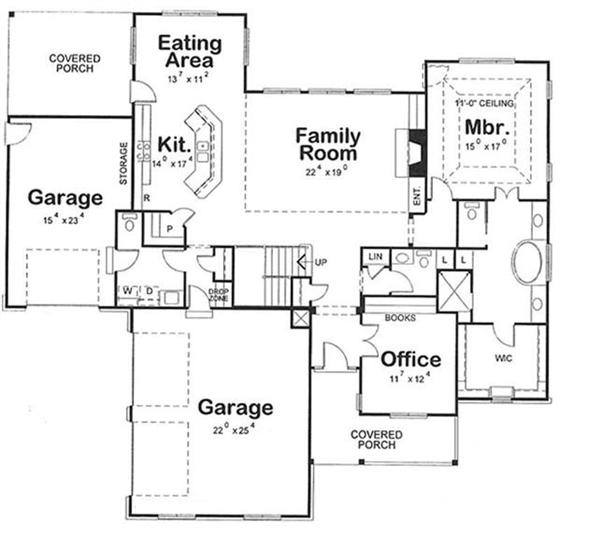 120-2176 house plan first floor
