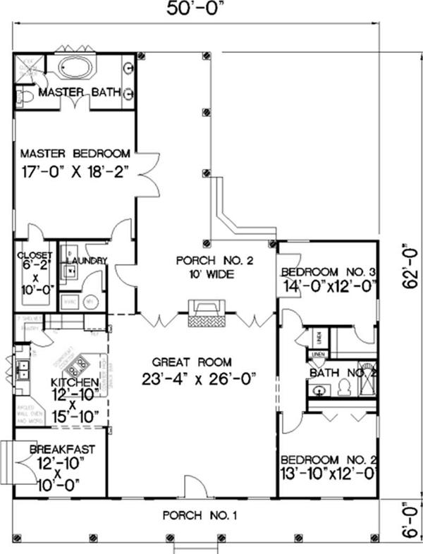 House Plan DP-2053 Main Floor Plan