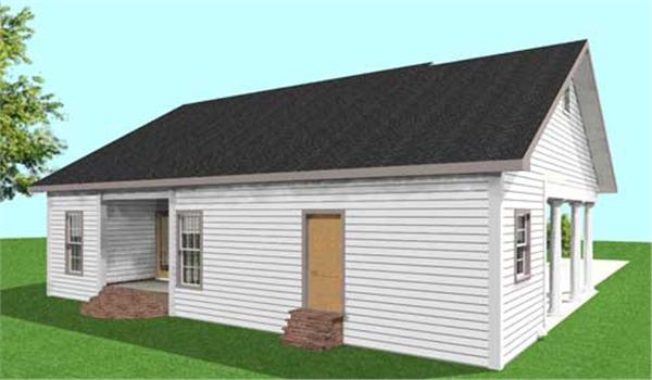 Home Plan Rear Elevation
