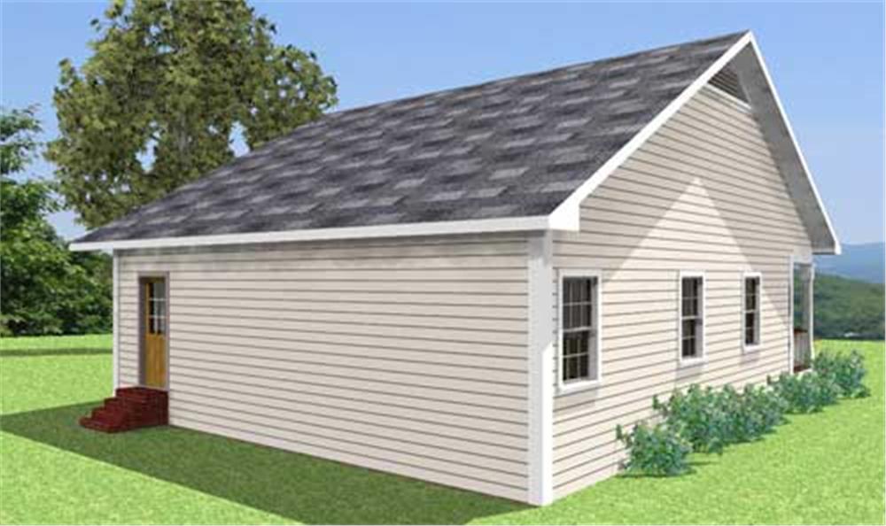 Home Plan Rear Elevation