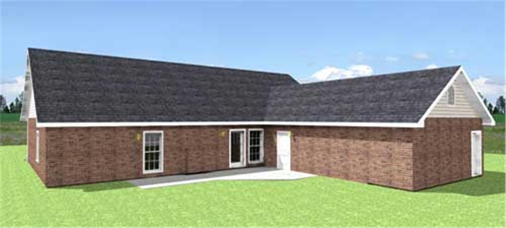 Home Plan Rear Elevation