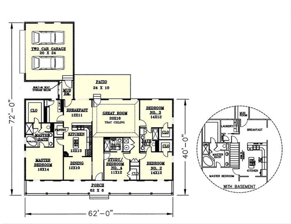 optional basement floor plan