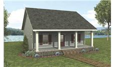 This is a computerized rendering of these Country House Plans.