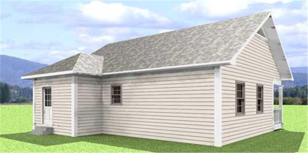 Home Plan Rear Elevation