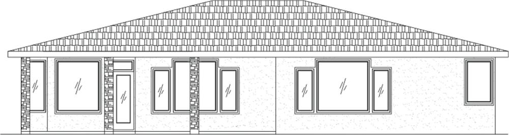 125-1048 house plan rear elevation