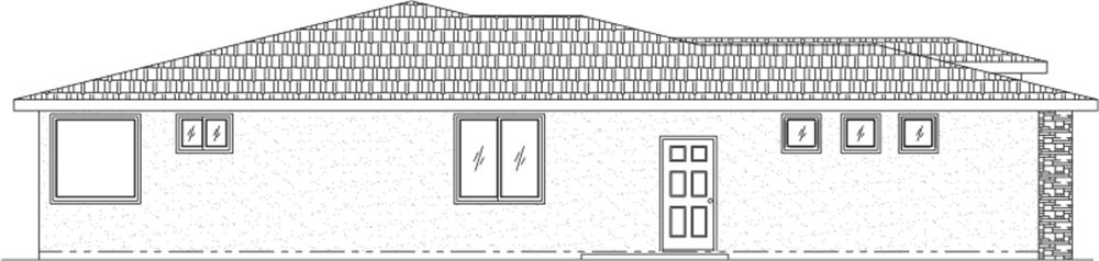 125-1048 house plan left elevation