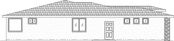 125-1048 house plan left elevation