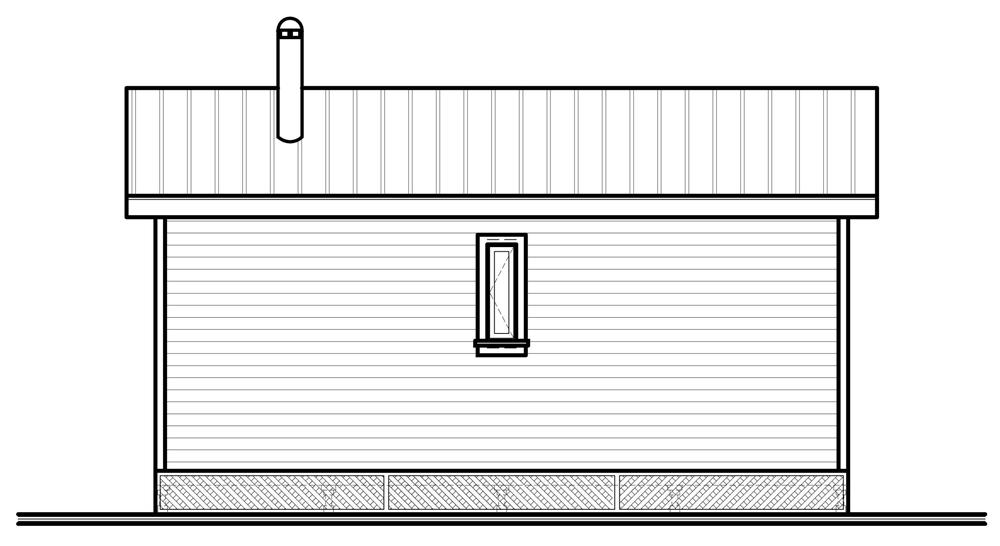 Home Plan Rear Elevation