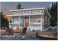 This is a very detailed rendering of these Small House Plans Vacation Home.