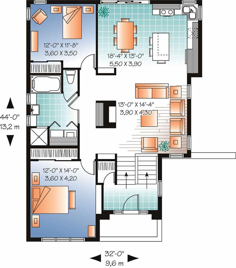 Home Plan DD-3317 First Floor
