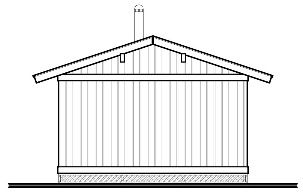 Home Plan Rear Elevation