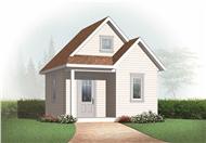 This is a 3D computerized elevation of these Small House Plans.