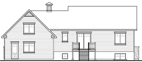 Home Plan Rear Elevation