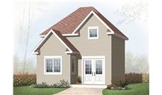 This is the front elevation of these Small House Plans.