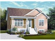 This is the front elevation of these Small House Plans.