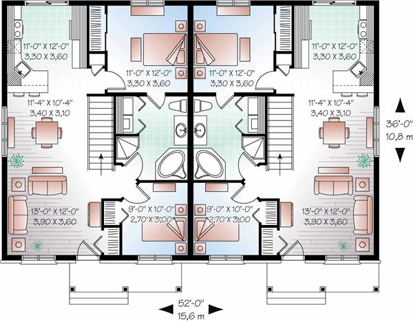 Simple Duplex House Plans