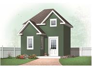 This is the front elevation for these Small House Plans.
