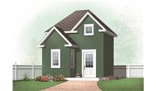This is the front elevation for these Small House Plans.