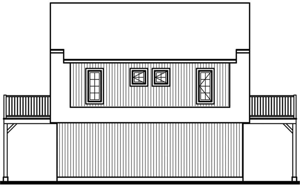 Home Plan Rear Elevation