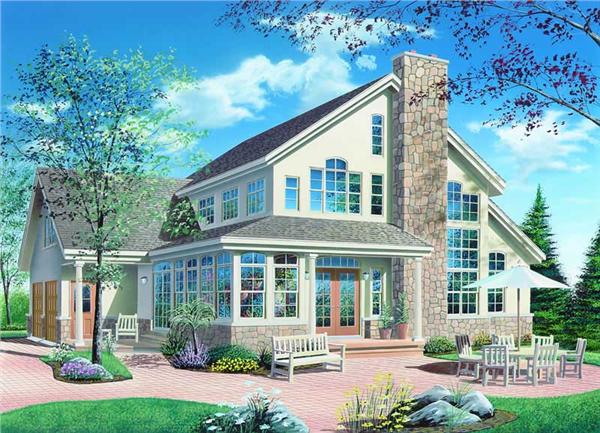 Home Plan Rear Elevation