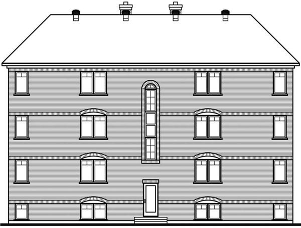 HOME PLAN REAR ELEVATION