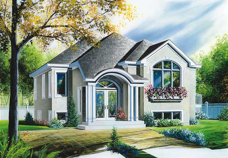 Small, Bungalow, European House Plans Home Design DD