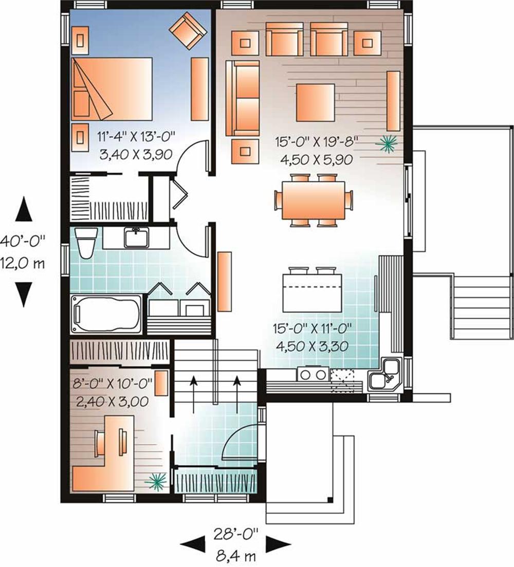 Home Plan DD-3318 First Floor