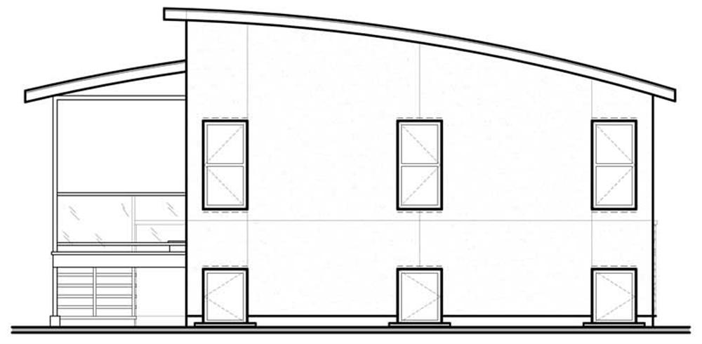 homeplan dd-3318 rear elevation