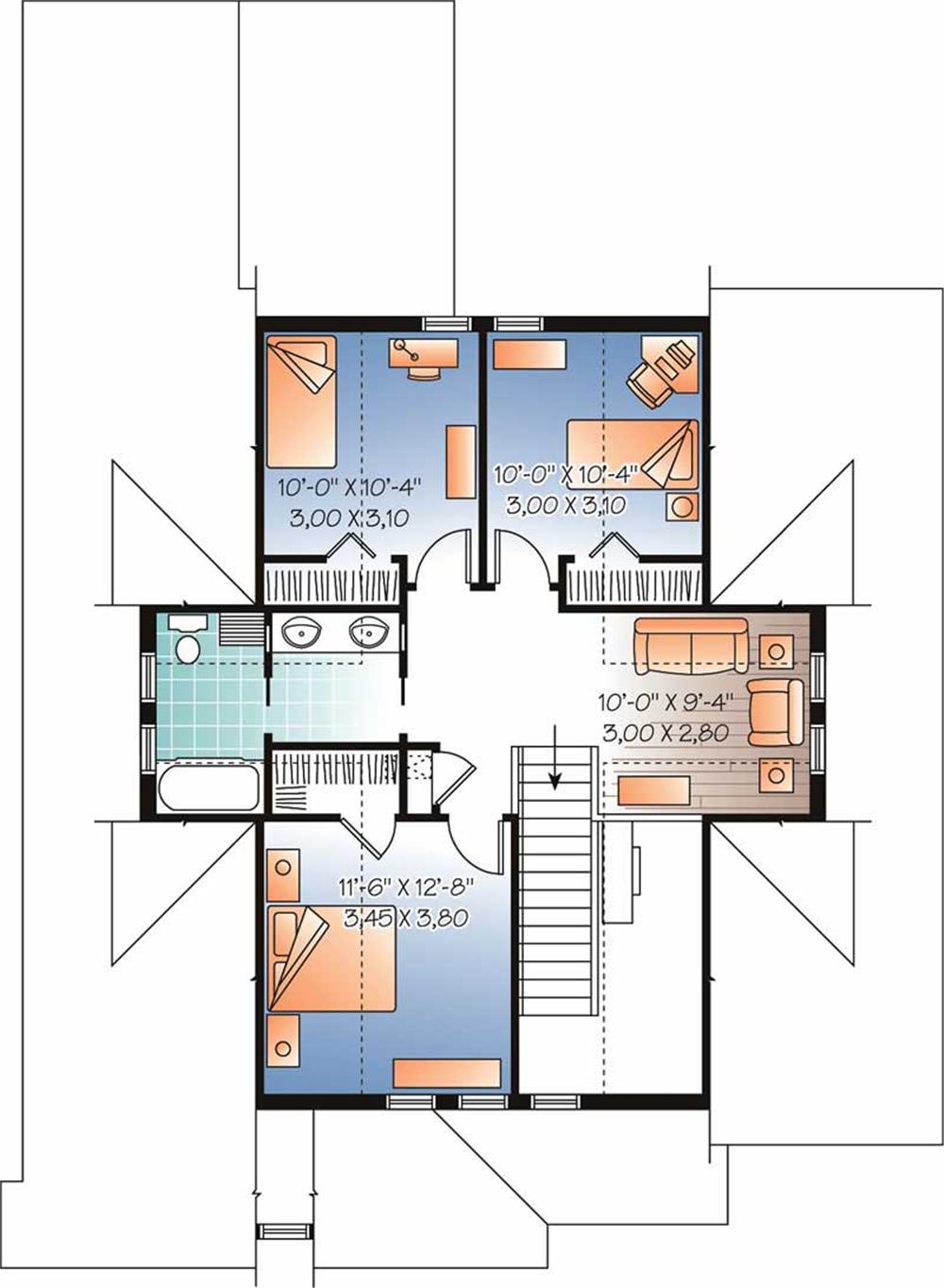 Houseplan dd-3608 Second Floor