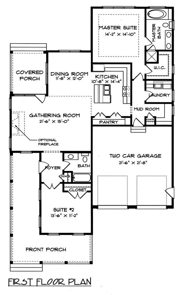 House Plan EDG-1539-A3 Main Floor Plan