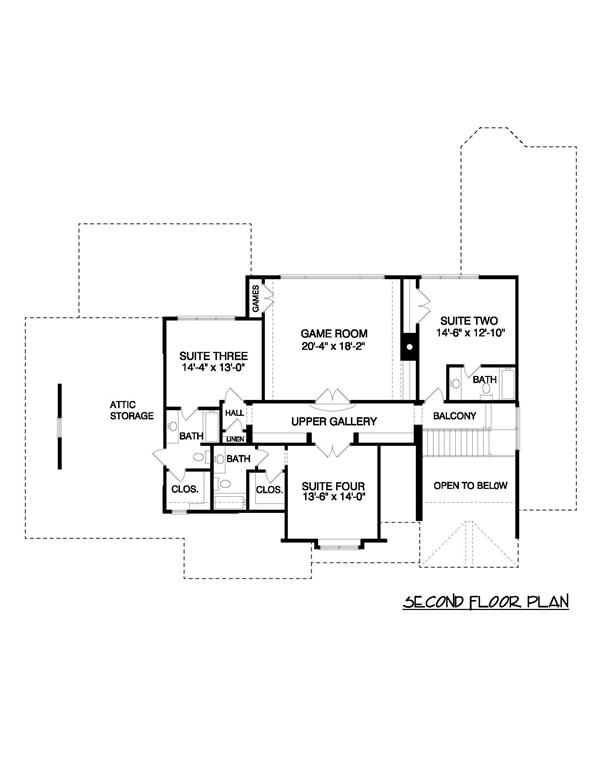Floor Plan Second Story for these European plans.