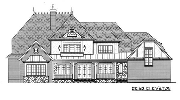 House Plan EDG-5796 Rear Elevation