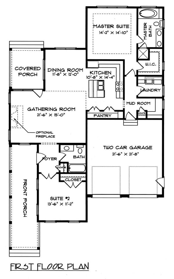 House Plan EDG-1539-A2 Main Floor Plan