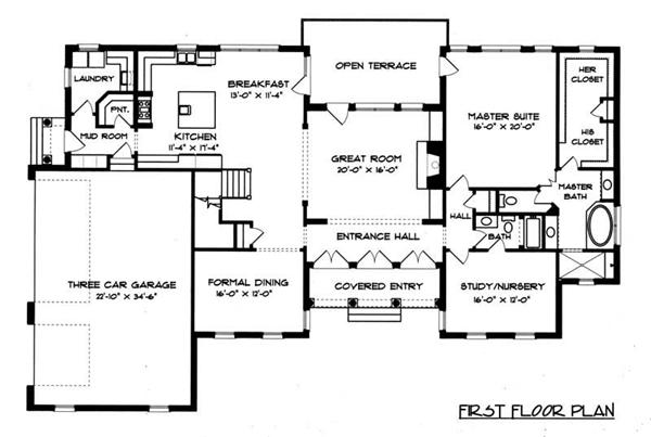House Plan EDG-4574 Main Floor Plan
