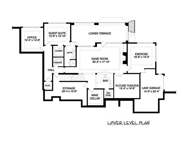 Floor Plan Basement for this set of french house plans.