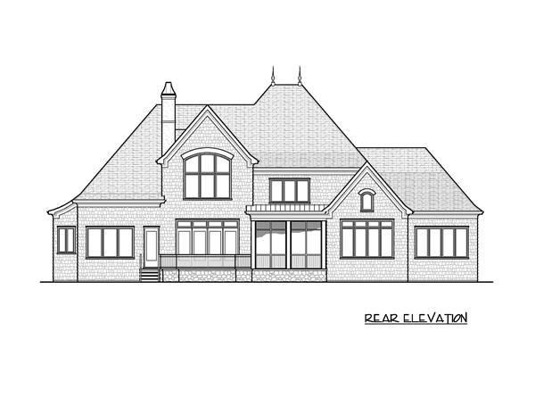 Home Plan Rear Elevation for these luxury home plans.