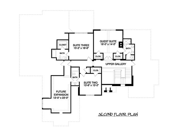 Floor Plan Second Story for these luxury plans.