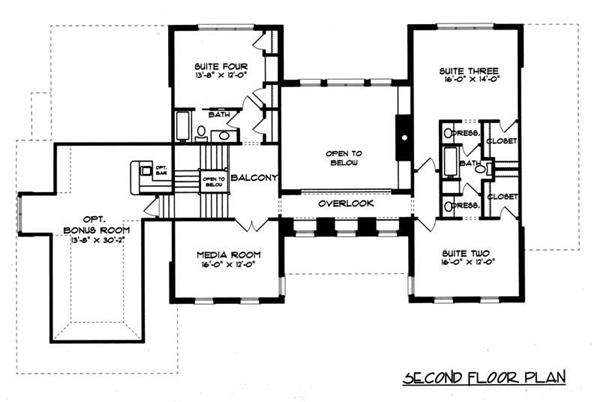 House Plan EDG-4048 Second Floor Plan