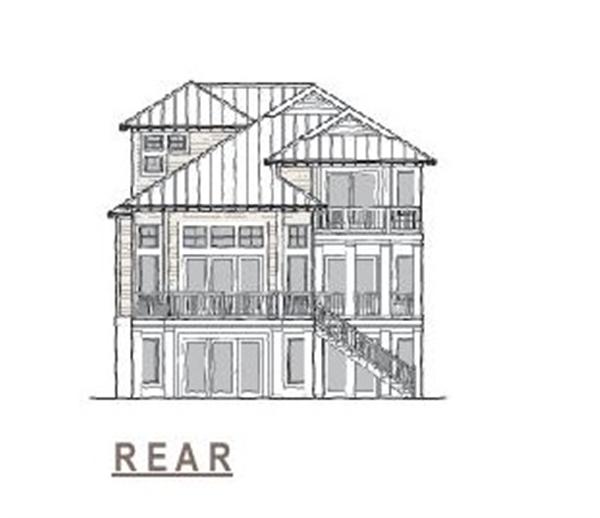130-1063 house plan rear elevation