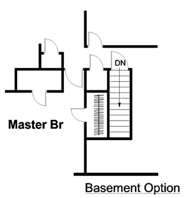 house plan GAR-74003 basement option