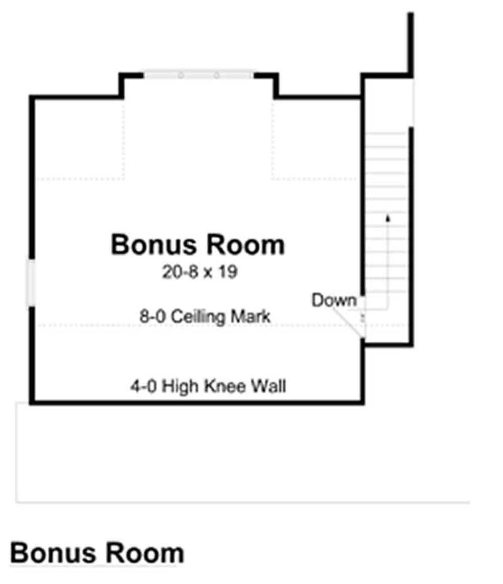 house plan GAR-74007 bonus room