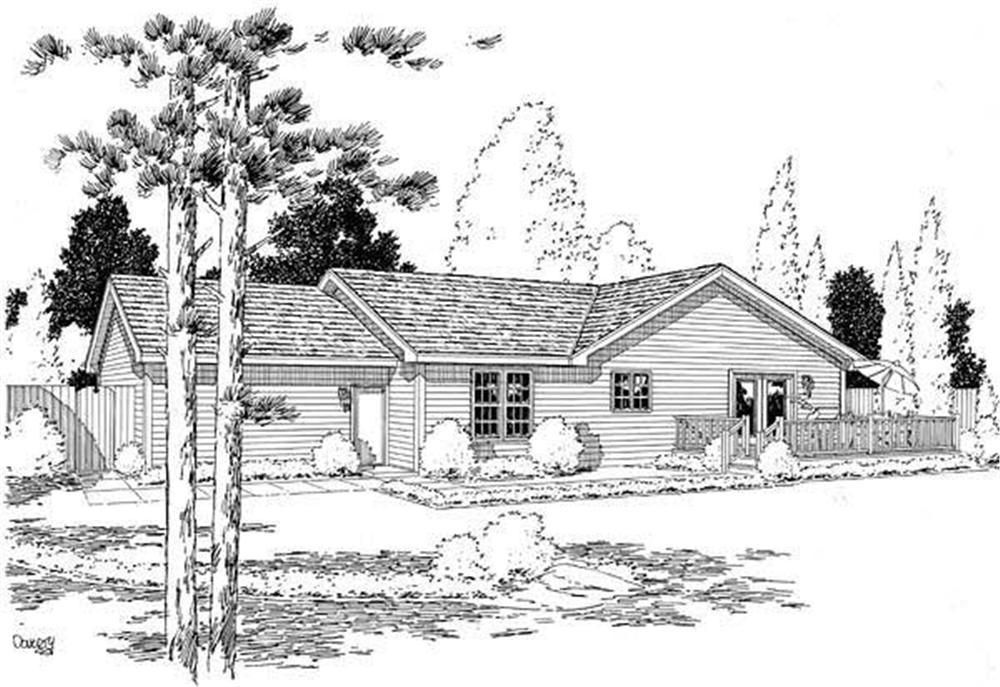 Home Plan Rear Elevation
