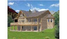 Log Cabins Front Elevation.