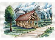 Main image for Log Home plans # 9242