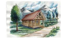 Main image for Log Home plans # 9242