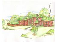 Luxury Plans color front elevation.