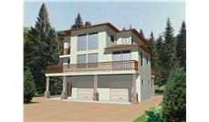 This image shows the Modern style for this set of house plans.