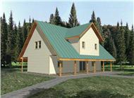 This is a computer image of these Concrete House Plans.