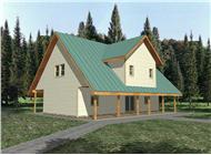 This is a computer image of these Concrete House Plans.